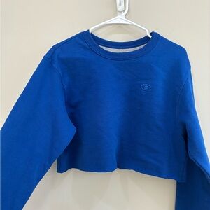 Champion Cropped Royal Blue Sweatshirt